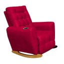 Ver imagem 3 de Poltrona Amamentação Base Balanço Cecilia Vermelho