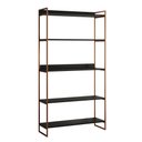 Ver imagem 2 de Kit Industrial Estante Guaecá 180x95 + Aparador Córdoba 100x95 3 Prateleiras Sala - Cobre/preto