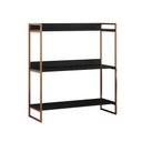 Ver imagem 3 de Kit Industrial Estante Guaecá 180x95 + Aparador Córdoba 100x95 3 Prateleiras Sala - Cobre/preto
