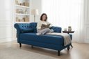 Ver imagem 1 de Recamier Decorativo Divã Styllus Lado Direito Bouclé Azul Marinho