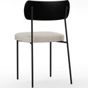 Ver mais imagens de Kit 06 Cadeiras para Sala de Jantar Melina L02 Couríssimo Preto Linho Cru - Lyam Decor
