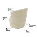 Ver imagem 6 de Kit 02 Poltronas Decorativas Aisha Orgânica Suede Bege Claro - Desk Design