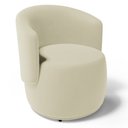 Ver mais imagens de Kit 02 Poltronas Decorativas Aisha Orgânica Suede Bege Claro - Desk Design