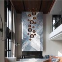Ver imagem 4 de Lustre Pendente Para Sala Pé direito Duplo Big Boss Marrom