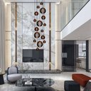Ver imagem 3 de Lustre Pendente Para Sala Pé direito Duplo Big Boss Marrom
