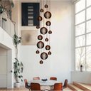 Ver imagem 2 de Lustre Pendente Para Sala Pé direito Duplo Big Boss Marrom