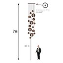 Ver imagem 5 de Lustre Pendente Para Sala Pé direito Duplo Big Boss Marrom