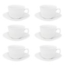 Ver imagem 2 de Conjunto de 6 Xícaras Grandes 240ml Com Pires White