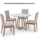 Ver imagem 4 de Mesa de Jantar Redonda 70cm Mh-5299 Madeira Laca Fosca Off White Base Bronze