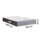 Ver imagem 1 de Colchão Solteiro Espuma Egito 88x188x19cm Cinza / Branco Portobel - Suporta até 100kg por Pessoa