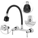 Ver imagem 2 de Torneira Misturador Gourmet Flexível Preto Cozinha Parede