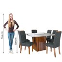 Ver imagem 6 de Conjunto Sala de Jantar Amsterdã New Mesa com Tampo Giratório 6 Cadeiras Grécia Madeirado/Grafite