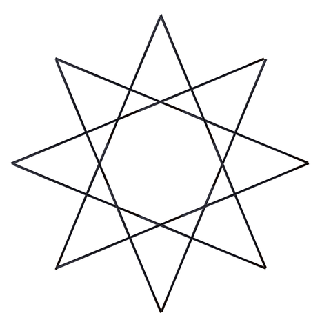 Octograma em Ferro 30cm Símbolo de Equilíbrio e Proteção