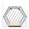Nicho De Ferro Prateleira Hexagonal Madeira 28cm X 25cm - 2