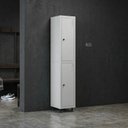 Ver imagem 1 de Armário Roupeiro Locker Guarda-Volume de Aço 2 Portas Pequenas com Fecho para Cadeado Vestiário Academia Cinza