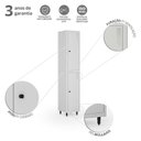 Ver imagem 4 de Armário Roupeiro Locker Guarda-Volume de Aço 2 Portas Pequenas com Fecho para Cadeado Vestiário Academia Cinza