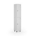 Ver imagem 2 de Armário Roupeiro Locker Guarda-Volume de Aço 2 Portas Pequenas com Fecho para Cadeado Vestiário Academia Cinza