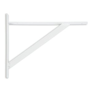 Cantoneira / Suporte prateleira de madeira ou mármore 30cm N-3 Forsul Branca