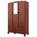 Ver imagem 1 de Guarda Roupa Clean com 3 Portas 2 Gavetas em Madeira Maciça