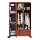 Ver imagem 3 de Guarda Roupa Clean com 3 Portas 2 Gavetas em Madeira Maciça