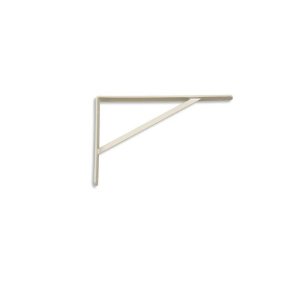 2 Cantoneiras Leve / Suportes Prateleira de Madeira 30cm N-4 Forsul Branco