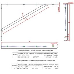 2 Cantoneiras Leve / Suportes Prateleira de Madeira 30cm N-4 Forsul Branco - 2