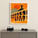 Ver imagem 1 de Quadro Rio de Janeiro - Arcos da Lapa 24x18cm Mold Branca Vidro