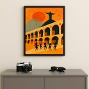 Ver imagem 2 de Quadro Rio de Janeiro - Arcos da Lapa 24x18cm Mold Branca Vidro