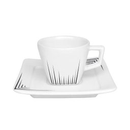 Conjunto de 6 Xícaras Pequenas 75ml Com Pires Nara Venue - 1 Conjunto de 6 Xícaras Pequenas 75ml Com Pires Nara Venue - 1