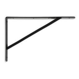 2 Cantoneiras Super Leve / Suportes Prateleira de Madeira 40cm N-4 Forsul Preta - 1