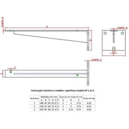 2 Suportes de Mármore e Madeira Invisível 20cm N-1 Forsul Branco - 2