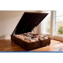 Ver imagem 2 de Cama Box Baú Queen: Colchão Espuma D33 Paropas Conforto Ultra Firme + Base Crc Suede Brown (