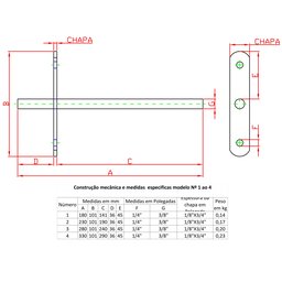 2 Suportes para Prateleira Invisível 30cm N-4 Forsul Preto - 2
