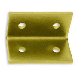 Kit de 2 Cantoneiras L 4 Furos Chapa 3mm para Guarda Corpo Forsul Dourada - 1