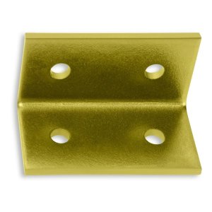 Kit de 2 Cantoneiras L 4 Furos Chapa 3mm para Guarda Corpo Forsul Dourada