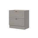 Ver imagem 1 de Balcão 80cm com 02 Gavetas Cozinha Americana C371 Cinza - Henn