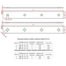 Par Chapa para emenda de viga 80cm N-5 Forsul Dourada - 2