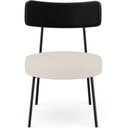 Ver imagem 3 de Kit 02 Poltronas Decorativas para Sala de Estar Base Fixa Londres L02 Couríssimo Preto Linho Cru -