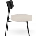 Ver imagem 2 de Kit 02 Poltronas Decorativas para Sala de Estar Base Fixa Londres L02 Couríssimo Preto Linho Cru -