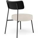 Ver imagem 5 de Kit 02 Poltronas Decorativas para Sala de Estar Base Fixa Londres L02 Couríssimo Preto Linho Cru -