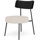 Ver imagem 6 de Kit 02 Poltronas Decorativas para Sala de Estar Base Fixa Londres L02 Couríssimo Preto Linho Cru -