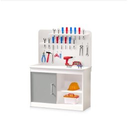 Mini Bancada de Ferramenta Infantil MDF Cinza Menino - 2