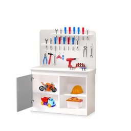 Mini Bancada de Ferramenta Infantil MDF Cinza Menino - 4