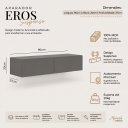 Ver imagem 5 de Aparador Eros Suspenso MDF Cinza para Hall de Entrada Moderno 90cm