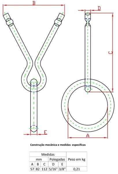 2 Argolas para Chumbar Forsul Dourado - 2