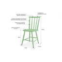 Ver imagem 3 de MESA REDONDA COM 4 CADEIRAS MIMO 90CM JATOBA E VERDE SALVIA