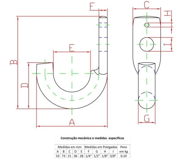 4 Ganchos para Carroceria Forsul Prata - 2