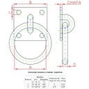 Ver imagem 3 de Kit Argola Parafusar N-1 (argola e Parafusos) Prender Animal Navio Avião Prata