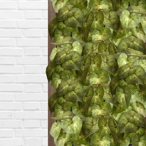 Kit 18 Buquês Caladium Artificial Realista para Decoração de Interiores Permanente e Vasos 30x30