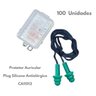 Kit 100 Protetor Auricular Plug Silicone 18db Ca 11512 Maxxi - 2
